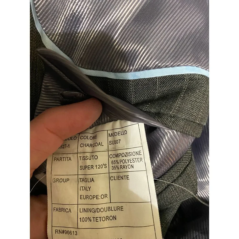 Georgio by Porta Bella Men's‎ Charcoal Pinstripe Suit Jacket Blazer 42R